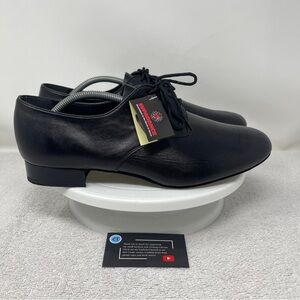 Supadance England Mens Black Leather Ballroom Dance Shoe UK 11.5 W / 12.5 US NEW